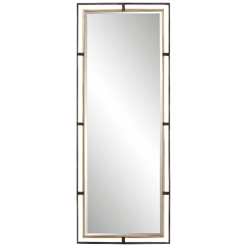 Uttermost 09776 Carrizo Tall Bronze & Gold Mirror