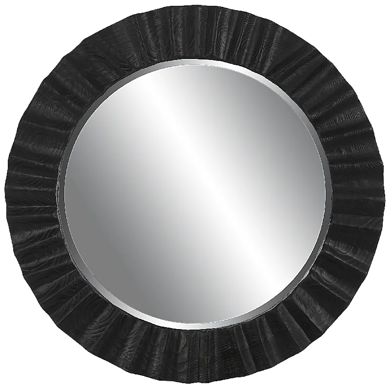 Uttermost 09798 Caribou Dark Espresso Round Mirror