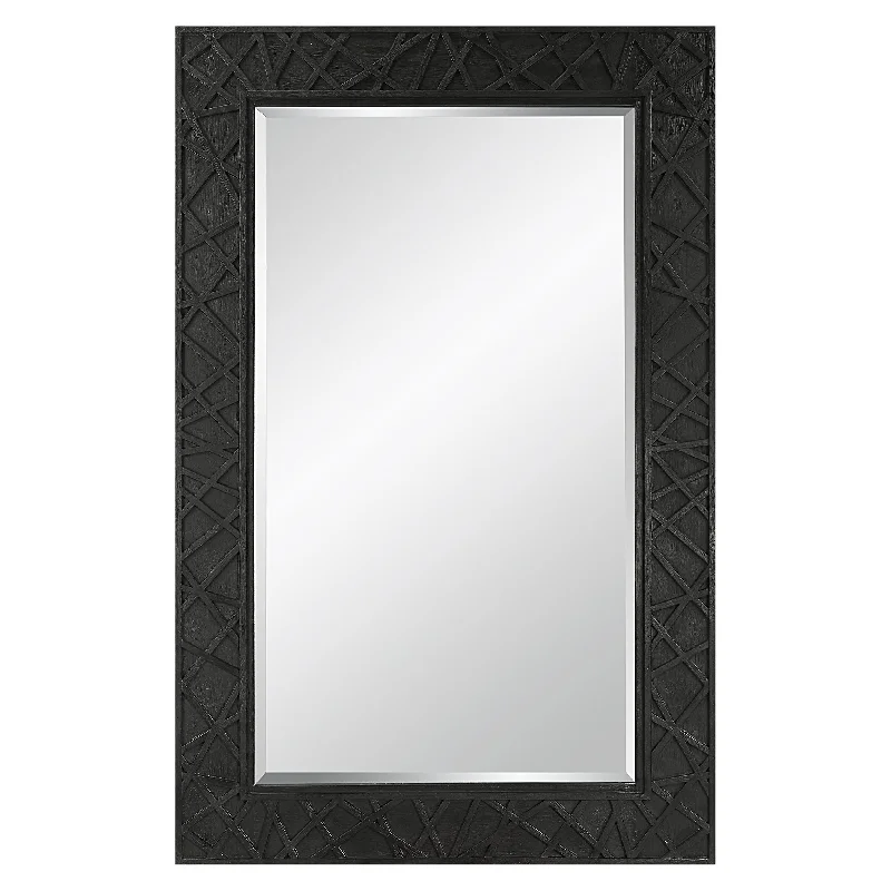 Uttermost 09803 Everest Satin Black Mirror