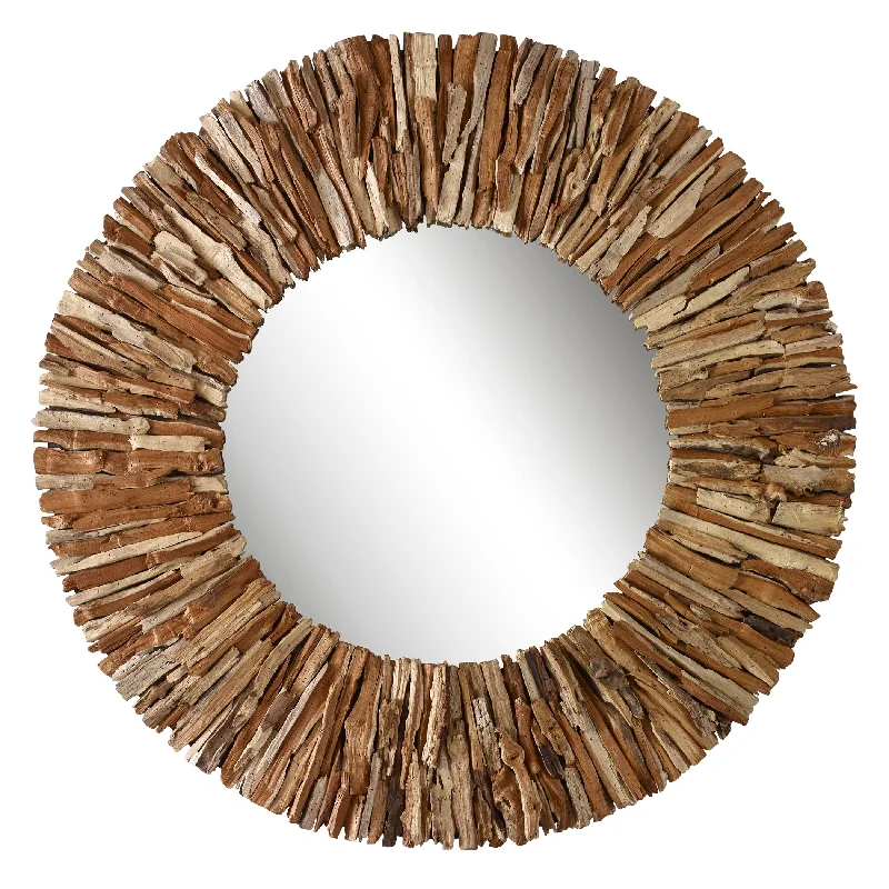 Uttermost 09809 Teak Branch Natural Round Mirror