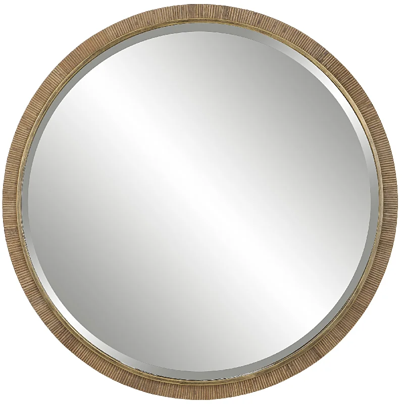 Uttermost 09849 Paradise Round Rattan Mirror