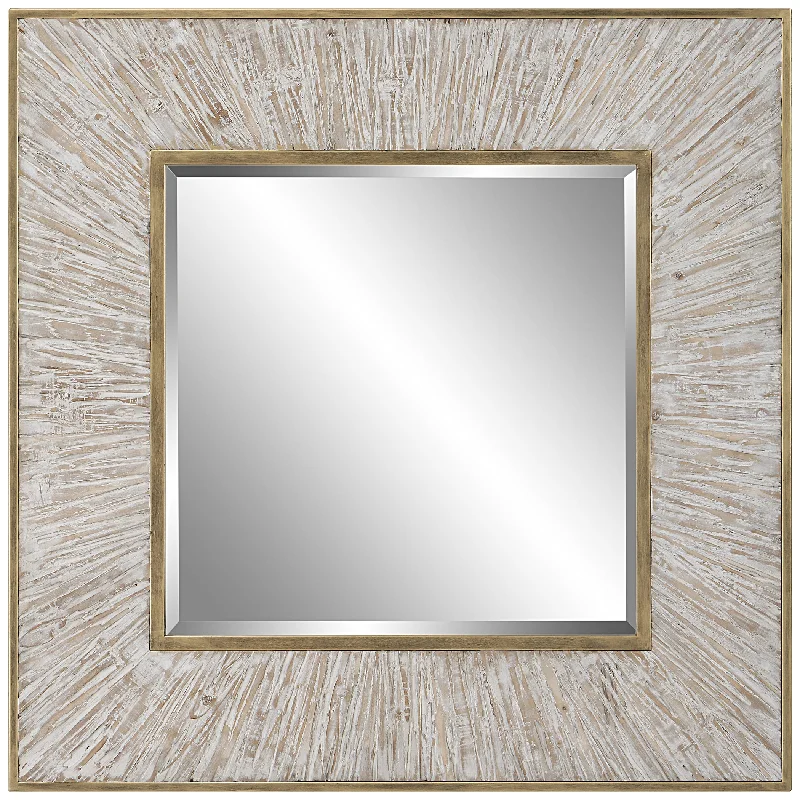 Uttermost 09854 Wharton Whitewashed Square Mirror