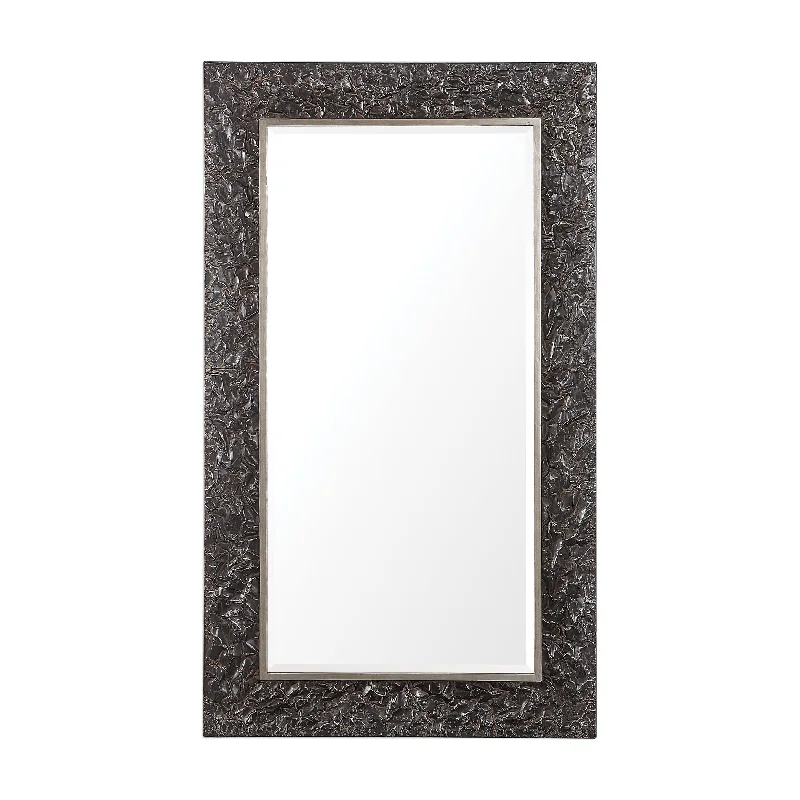 Uttermost 09473 Axel Textured Steel Large Mirror