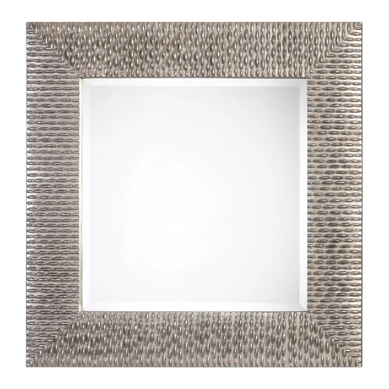 Uttermost 09135 Cressida Distressed Silver Square Mirror