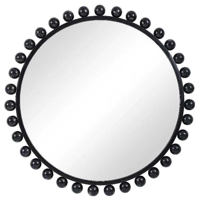 Uttermost 09694 Cyra Black Round Mirror