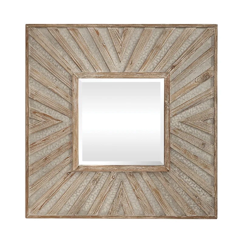 Uttermost 09477 Gideon Wood & Ivory Square Mirror