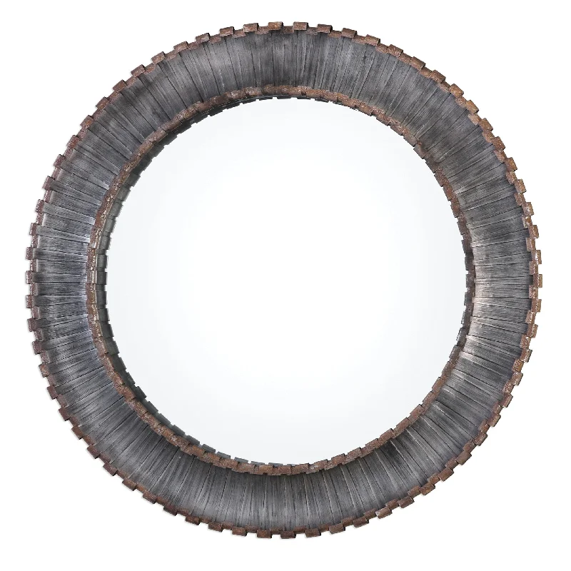 Uttermost 09175 Tanaina Silver Round Mirror